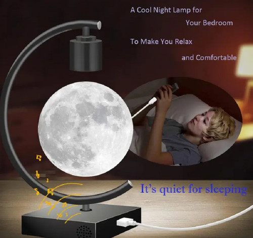 Magnetic levitating moon lamp - levitating,